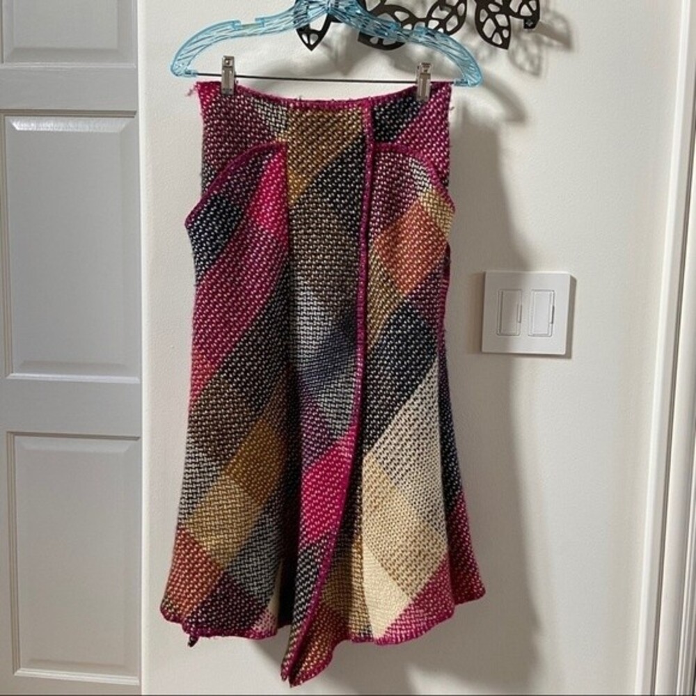 Gilmar Patchwork Paneled Virgin Wool Midi Skirt L - Picture 3 of 14